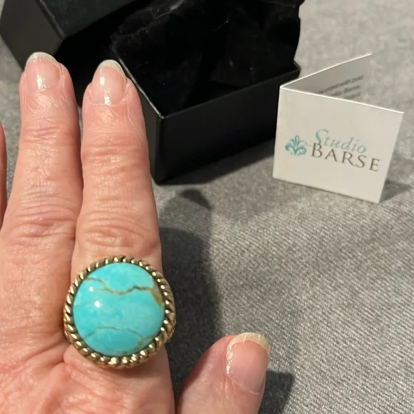 Turquoise Studio Barse Ring-10.5 - Picture 11 of 14